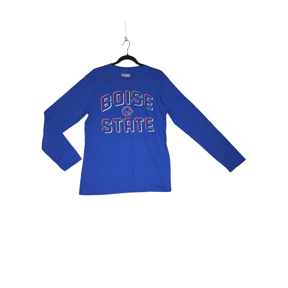 Captivating NEW! Boise State Broncos LongSleeve T-Shirt Medium Blue Graphic Tee